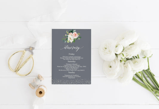 Bachelorette Party Invite, DIY Editable Instant Download Bachelorette Invites, Blush Floral Invitation Template- Eloise - SAVVY PAPER CO