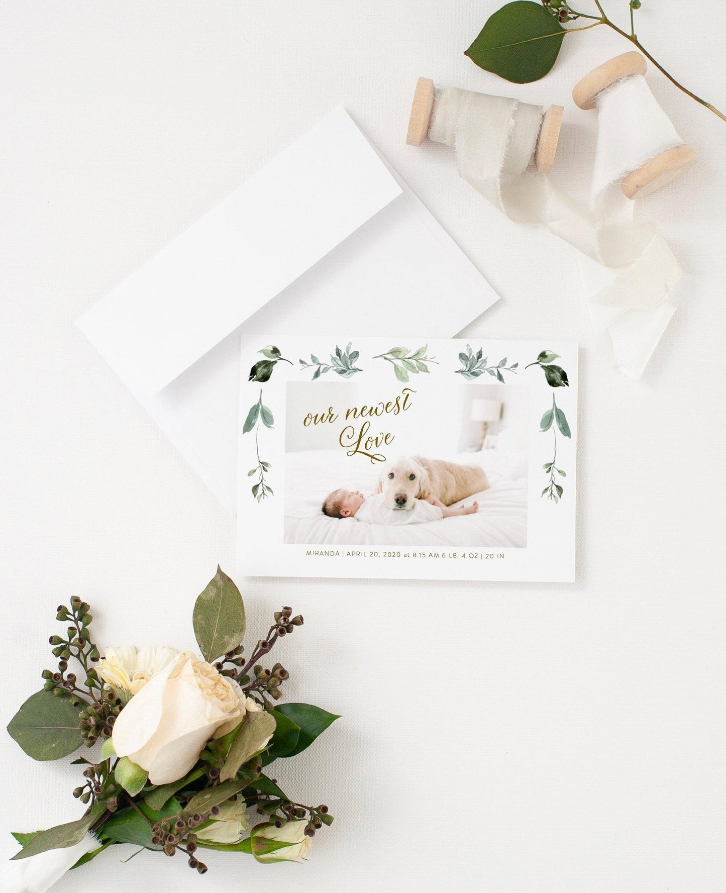 Birth Announcement Template, Instant Download, Editable Baby Boy Or Baby Girl Announcement Cards, Newborn Announcements Templett - SELENA - SAVVY PAPER CO