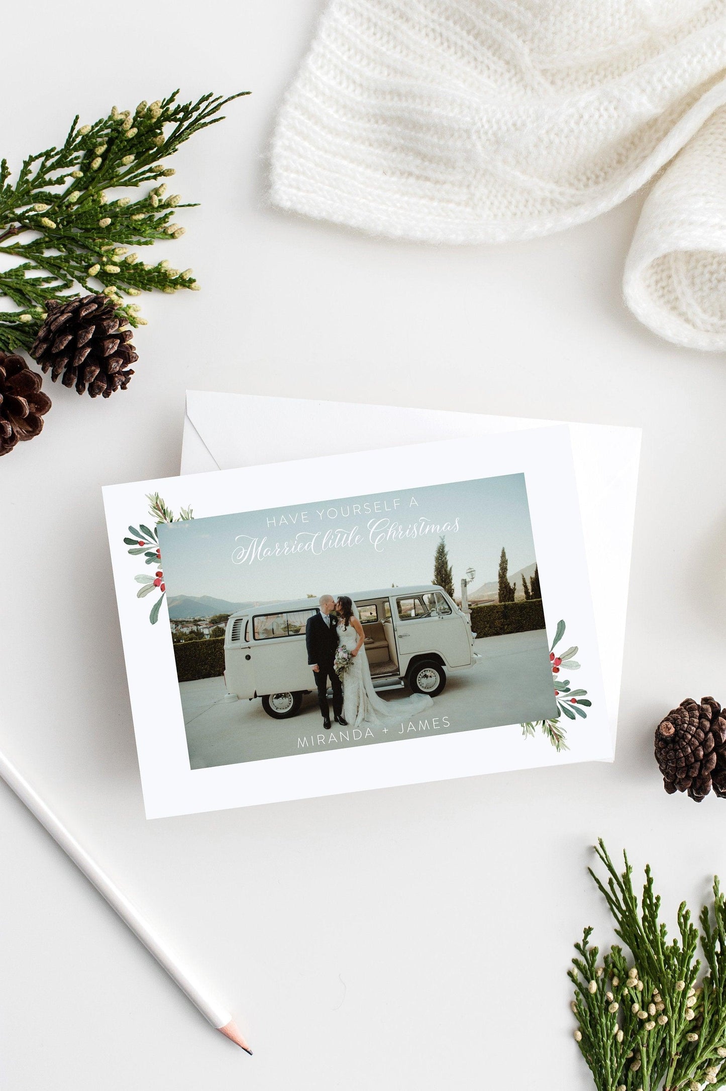 Christmas card templates for photographers - SELENA - SAVVY PAPER CO