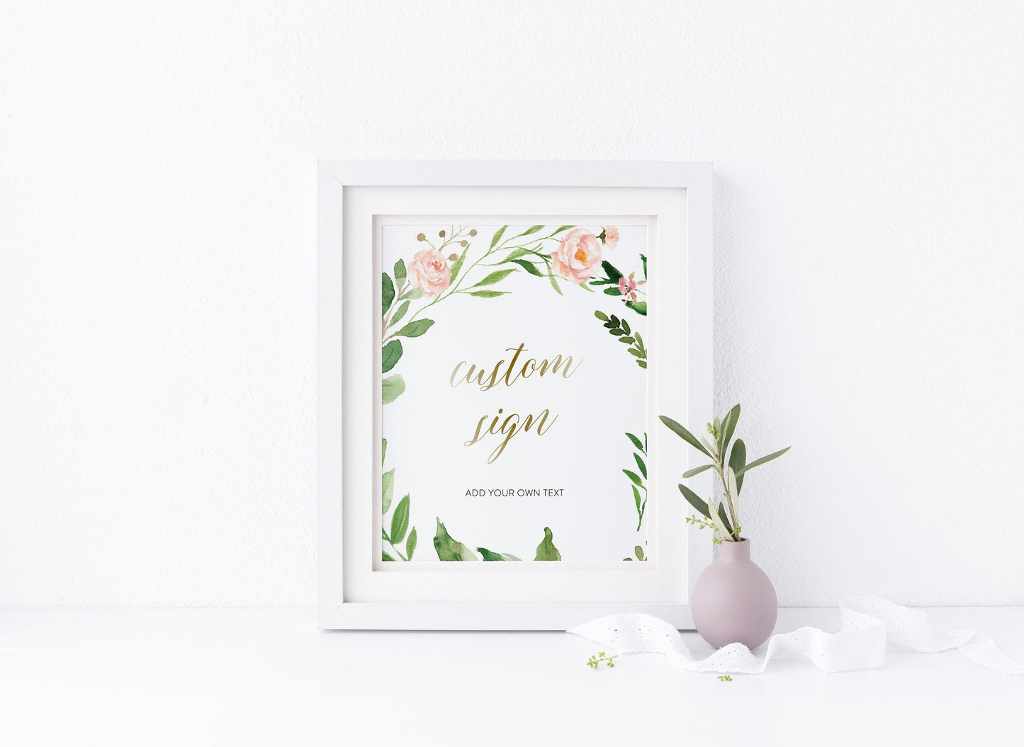 Custom Sign Template, Printable Baby Shower Welcome Sign, Bridal Shower Decoration - Elisa - SAVVY PAPER CO