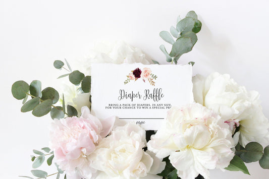 Diaper Raffle Ticket Printable,Diaper Raffle Insert, Diaper Raffle Game, Gender Neutral Baby Shower Raffle Cards #MPU78 - SAVVY PAPER CO