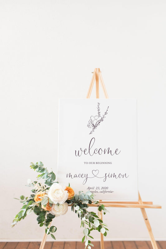 Printable Wedding Welcome Sign Editable Template Instant Download - Macey - SAVVY PAPER CO
