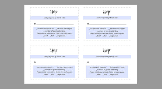 RSVP Card Template, Wedding RSVP, Response Card, RSVP cards, Rustic Wedding, Printable rsvp, Wedding Response - Hannah - SAVVY PAPER CO