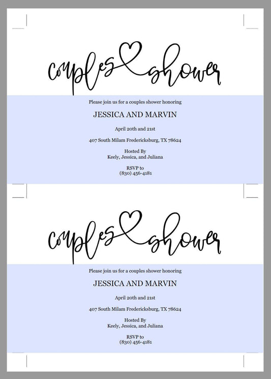 Rustic Couples Shower Invitation Instant Download Printable Editable Template DIY Bridal Shower Invite-JESSICA - SAVVY PAPER CO