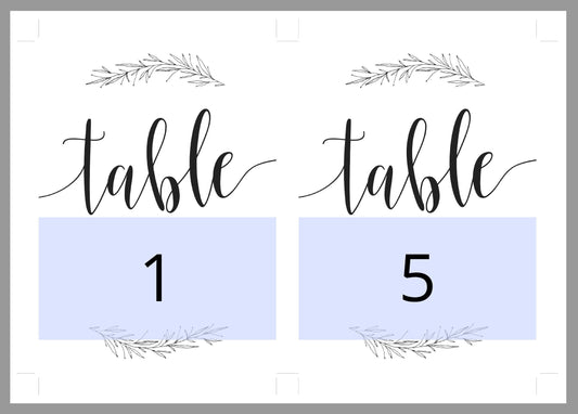 Rustic Wedding Table Number, Wedding Table, Printable Numbers, Instant Download,DIY Table Numbers, Table Cards, Wreath, Laurel -HANNAH - SAVVY PAPER CO