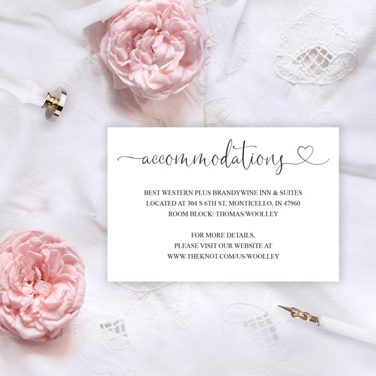 Wedding Details Card Template, Instant Download,Information Card,Wedding Info Card,Accommodations Card,Directions Card, Enclosure - Heather - SAVVY PAPER CO
