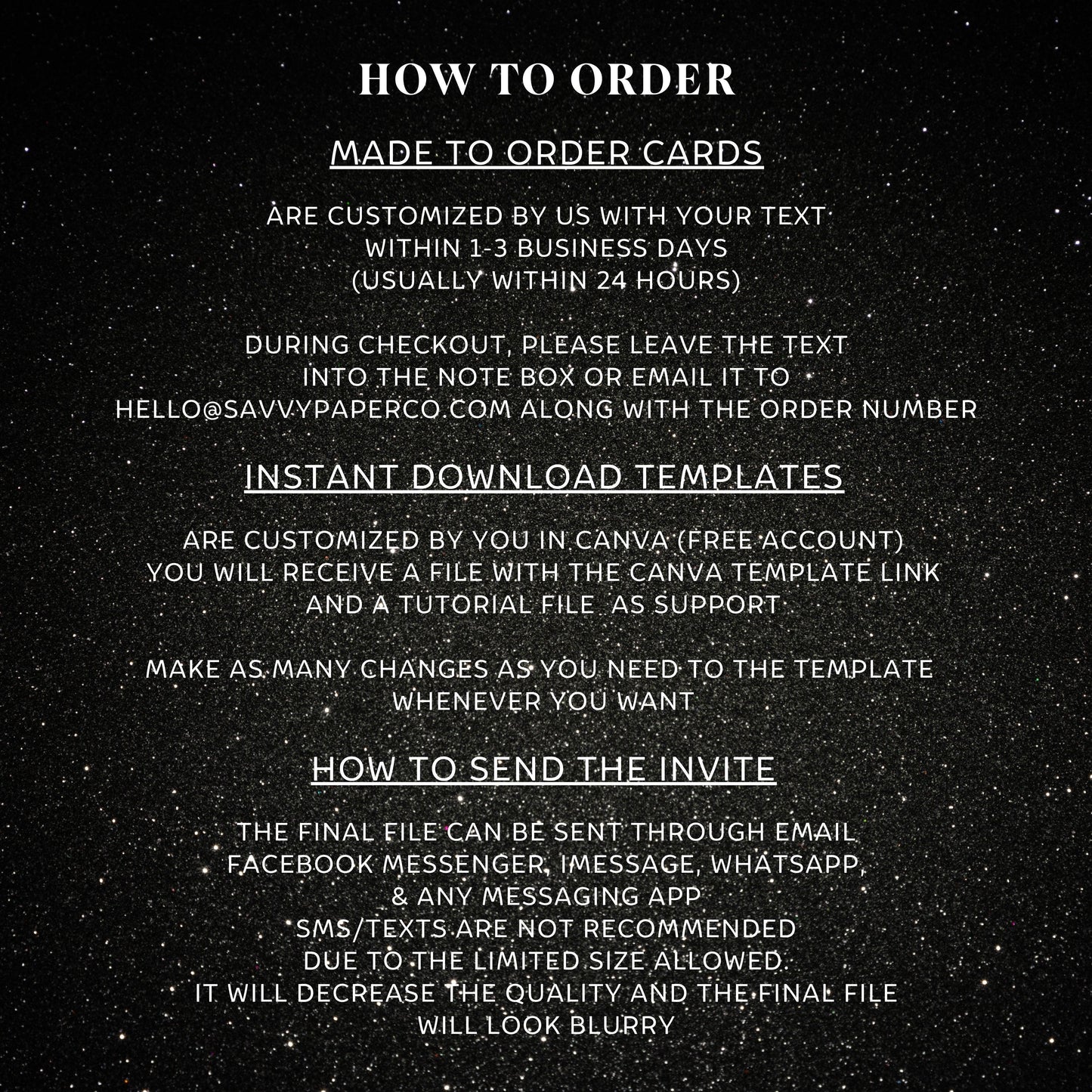 custom listing - SAVVY PAPER CO