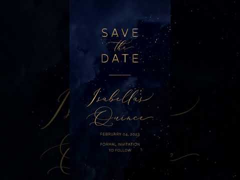 Quinceañera video invitation, Mis Quince invite, Quinceañera EDITABLE TEMPLATE, Starry Night Save the Date