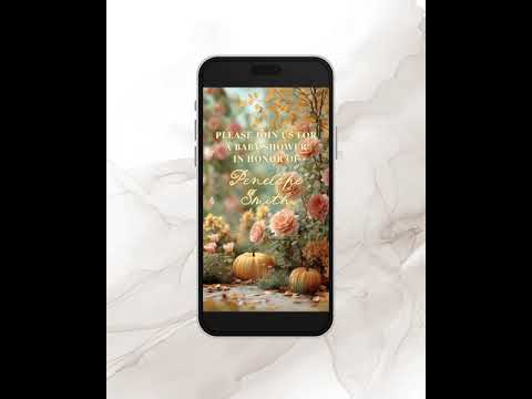 Little Pumpkin Baby Shower Video Invitation | Fall Gender Neutral Evite | Animated Canva Invite