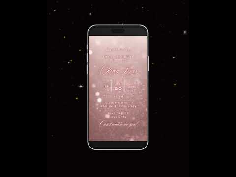 Baby Shower Electronic Invite, Sweet little Bunny is on the way Animated, Baby Shower Digital Invite, baby shower e-vite pink, Edit in Canva