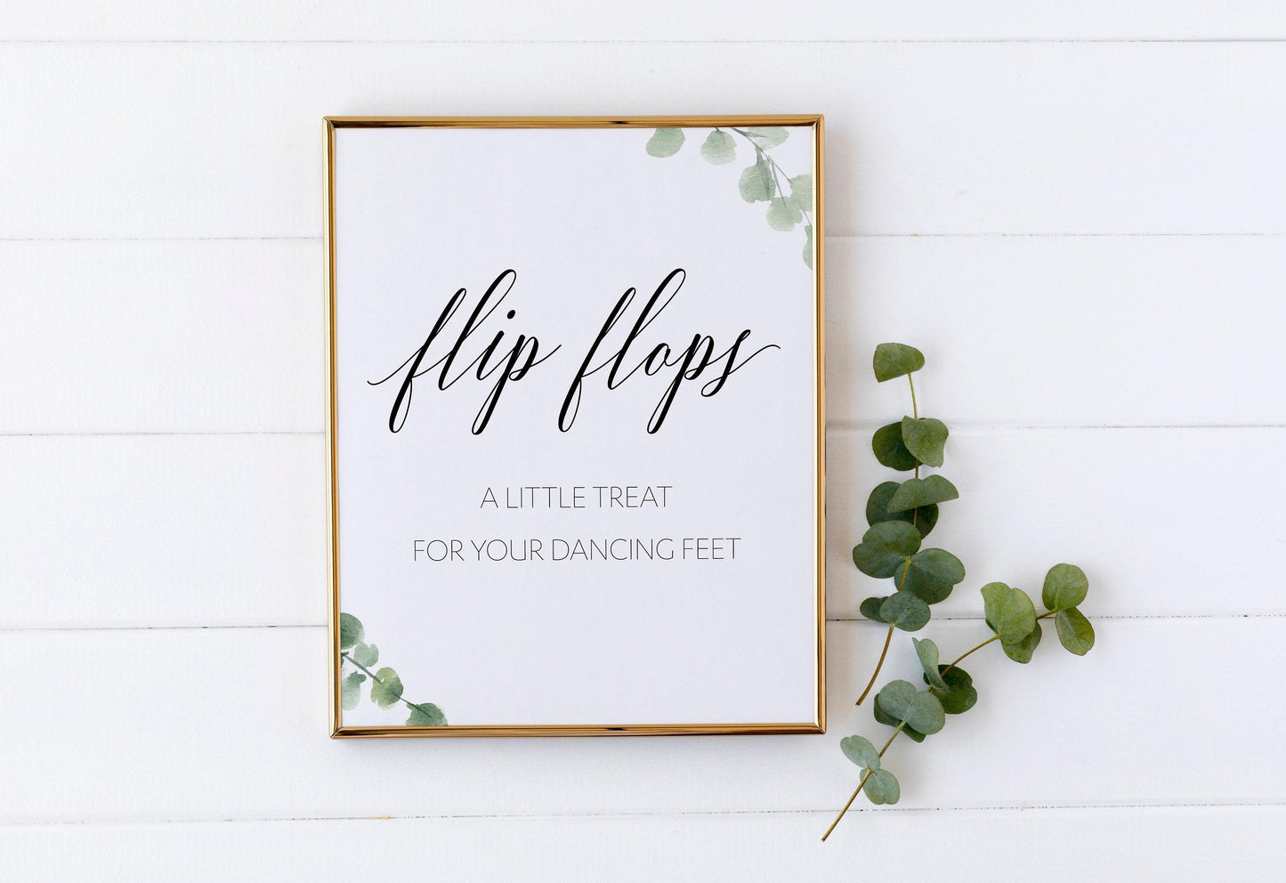 A little treat for your dancing feet, Flip Flops Sign, Dancing Shoes Sign, Dancing Feet, Rustic, Greenery, Instant Download, Wedding Decor - SAVVY PAPER CO