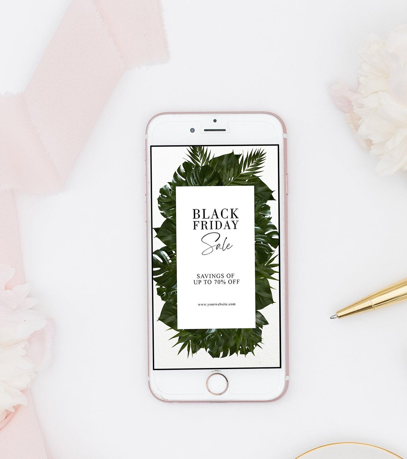 Animated Black Friday Sale Instagram Post Canva Template, Social Media Flyer,Sale Promotional Graphic,Bonus Instagram Story,Instant Download - SAVVY PAPER CO