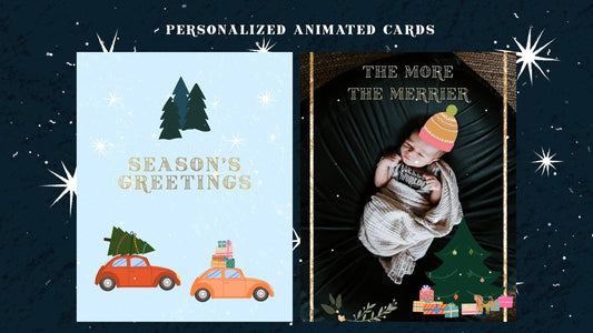 Animated Christmas Card, Holiday Card, Christmas Family Card, Christmas Photo Card - SAVVY PAPER CO