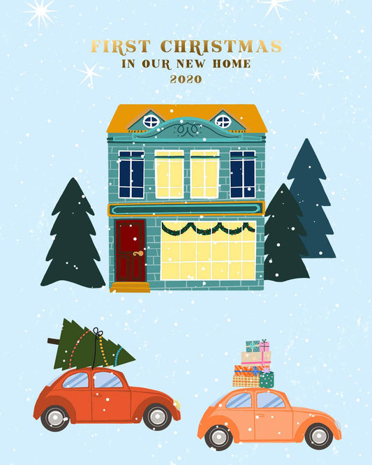 Animated Christmas Card, Holiday Card First Christmas in our New Home, Instant Download, Video Cards - SAVVY PAPER CO