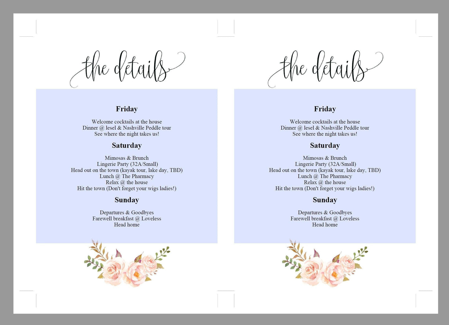 Bachelorette Party Invite, DIY Editable Instant Download Bachelorette Invites, Blush Floral Invitation Template - Katherine - SAVVY PAPER CO