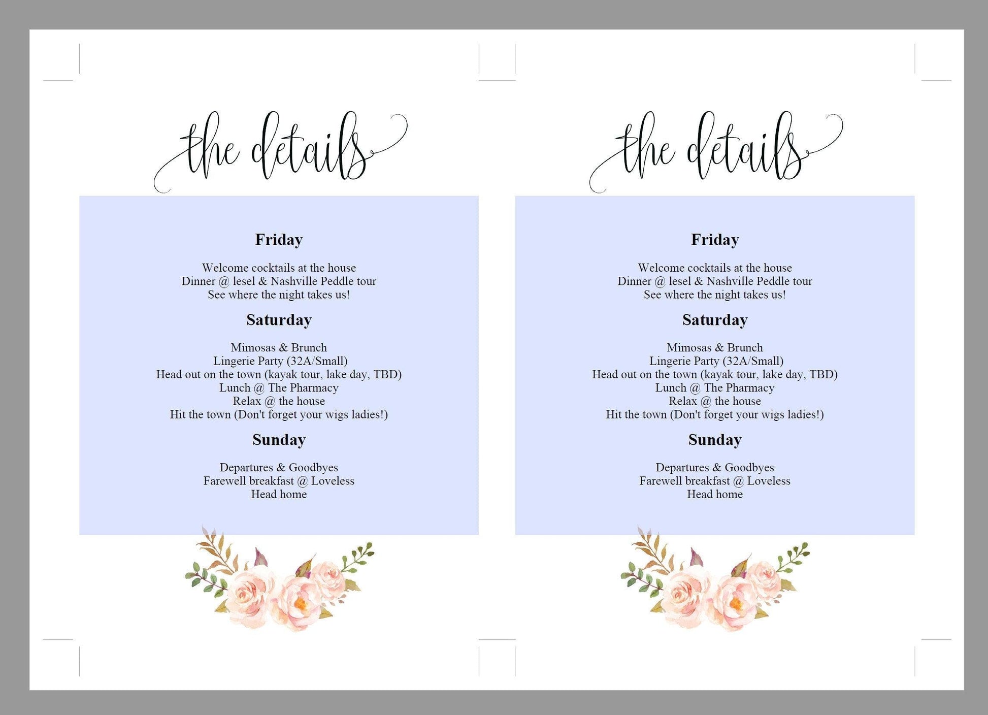 Bachelorette Party Invite, DIY Editable Instant Download Bachelorette Invites, Blush Floral Invitation Template - Katherine - SAVVY PAPER CO