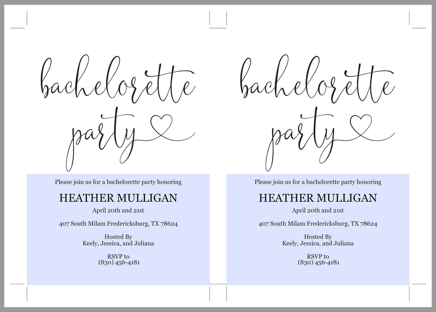Bachelorette Party Invite, DIY Editable Instant Download Bachelorette Invites, Rustic Invitation Template - Heather - SAVVY PAPER CO