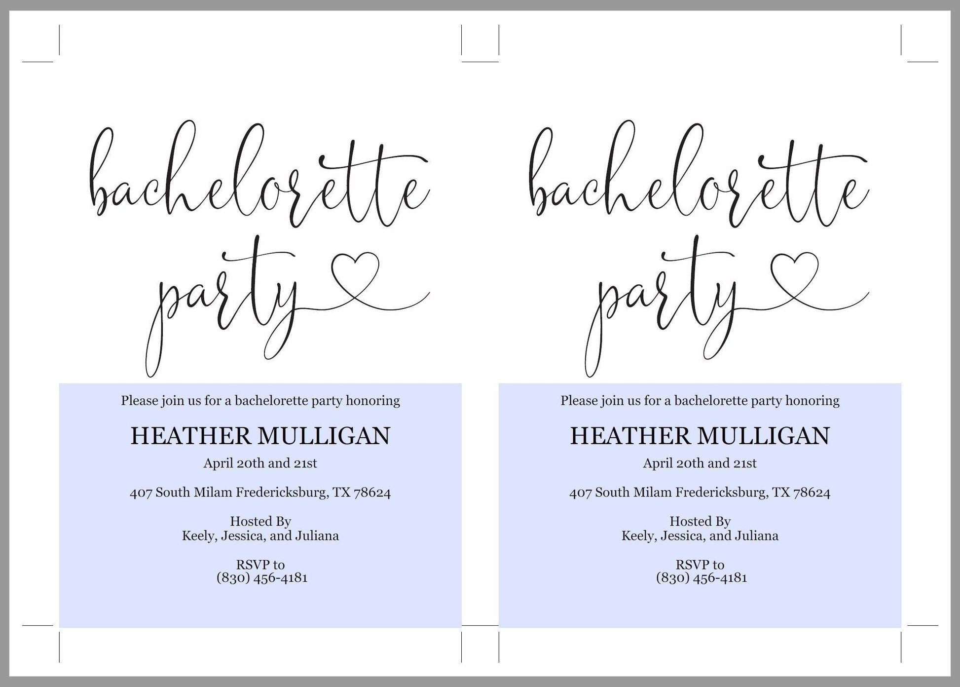 Bachelorette Party Invite, DIY Editable Instant Download Bachelorette Invites, Rustic Invitation Template - Heather - SAVVY PAPER CO