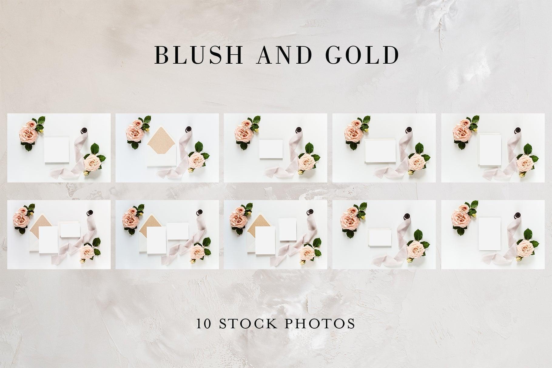 Blush & Gold - mockups photos - SAVVY PAPER CO