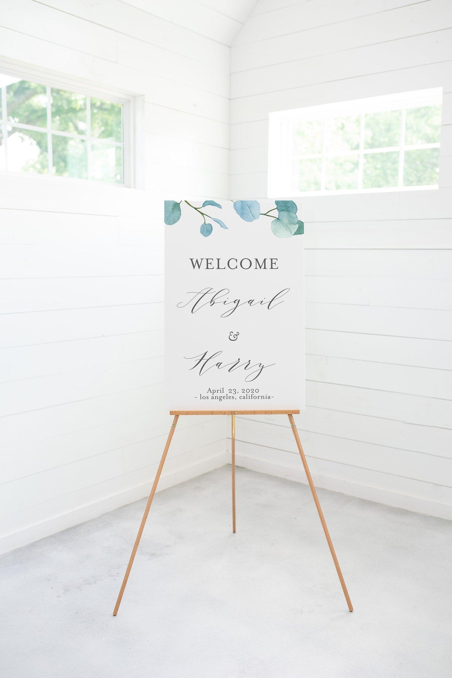 Blush Wedding Printable Welcome Sign Editable Template Instant Download Greenery - Abi - SAVVY PAPER CO