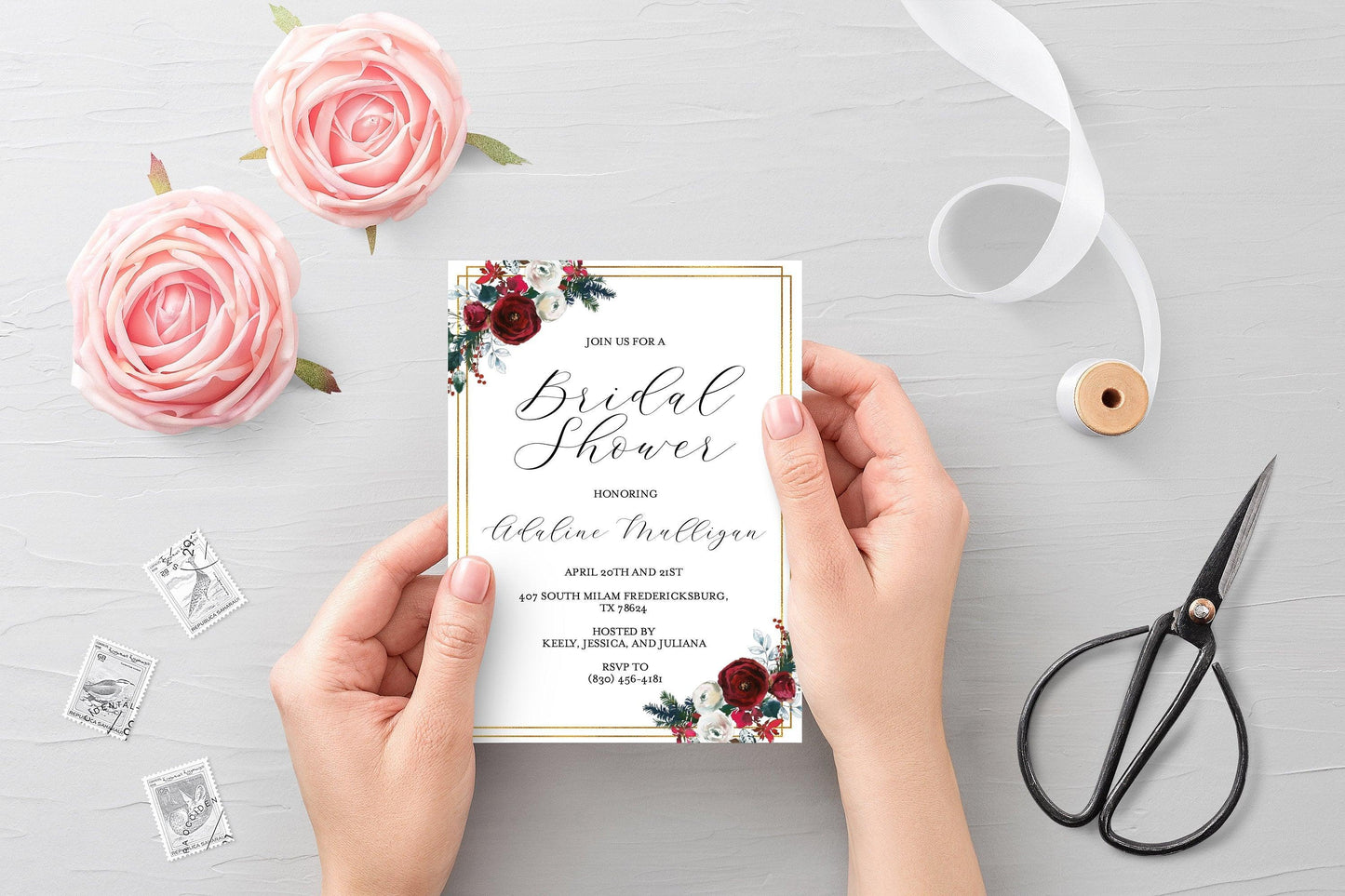 Bridal Shower Invite Template Templett Shower Printable Invitation Instant Download - Ada - SAVVY PAPER CO