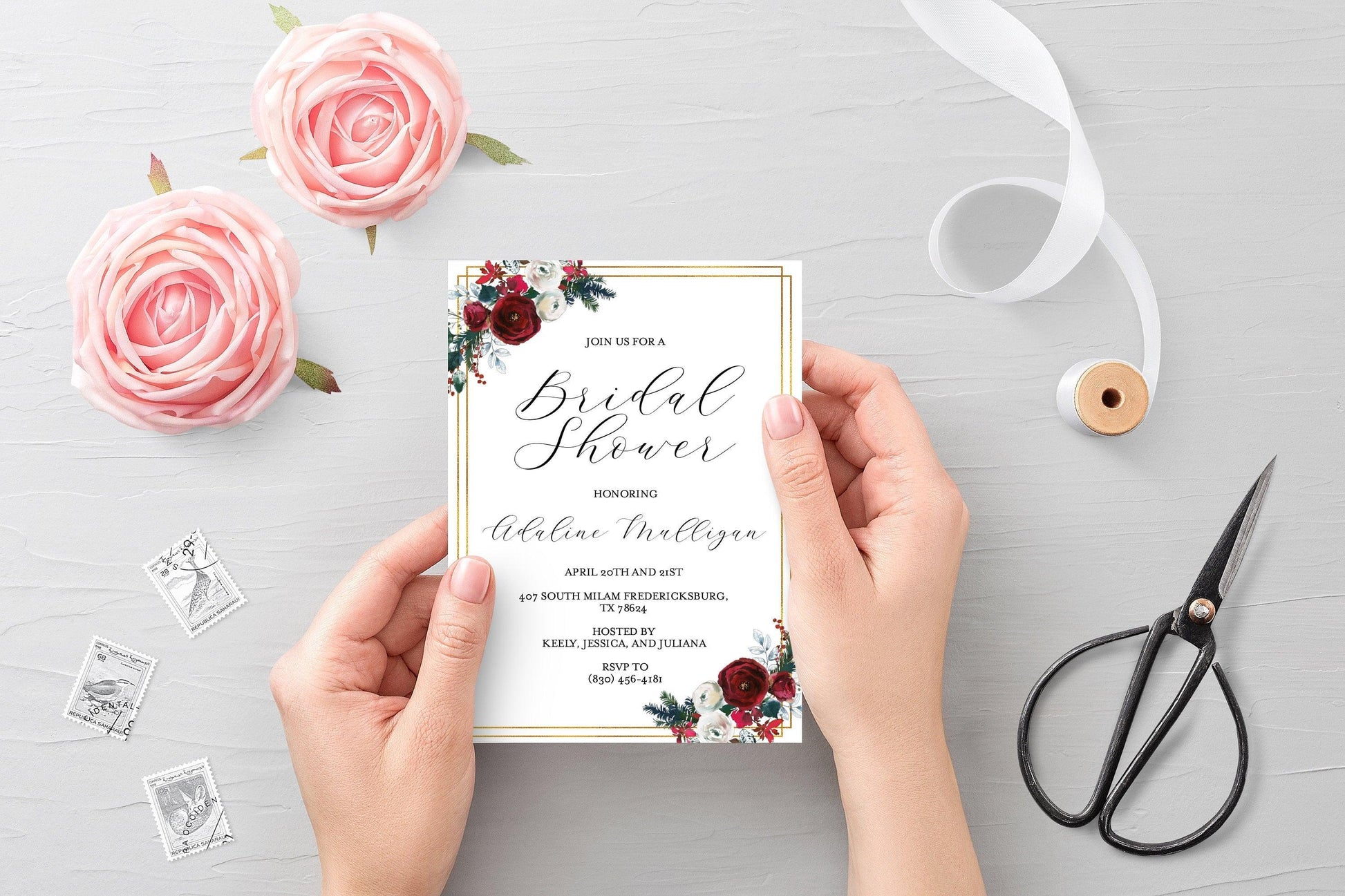 Bridal Shower Invite Template Templett Shower Printable Invitation Instant Download - Ada - SAVVY PAPER CO