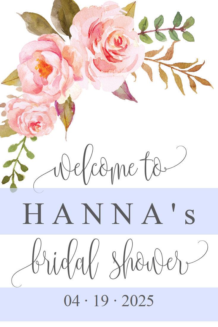 Bridal Shower Welcome Sign Printable Template Editable Instant Download Floral Wedding Décor -HANNA - SAVVY PAPER CO