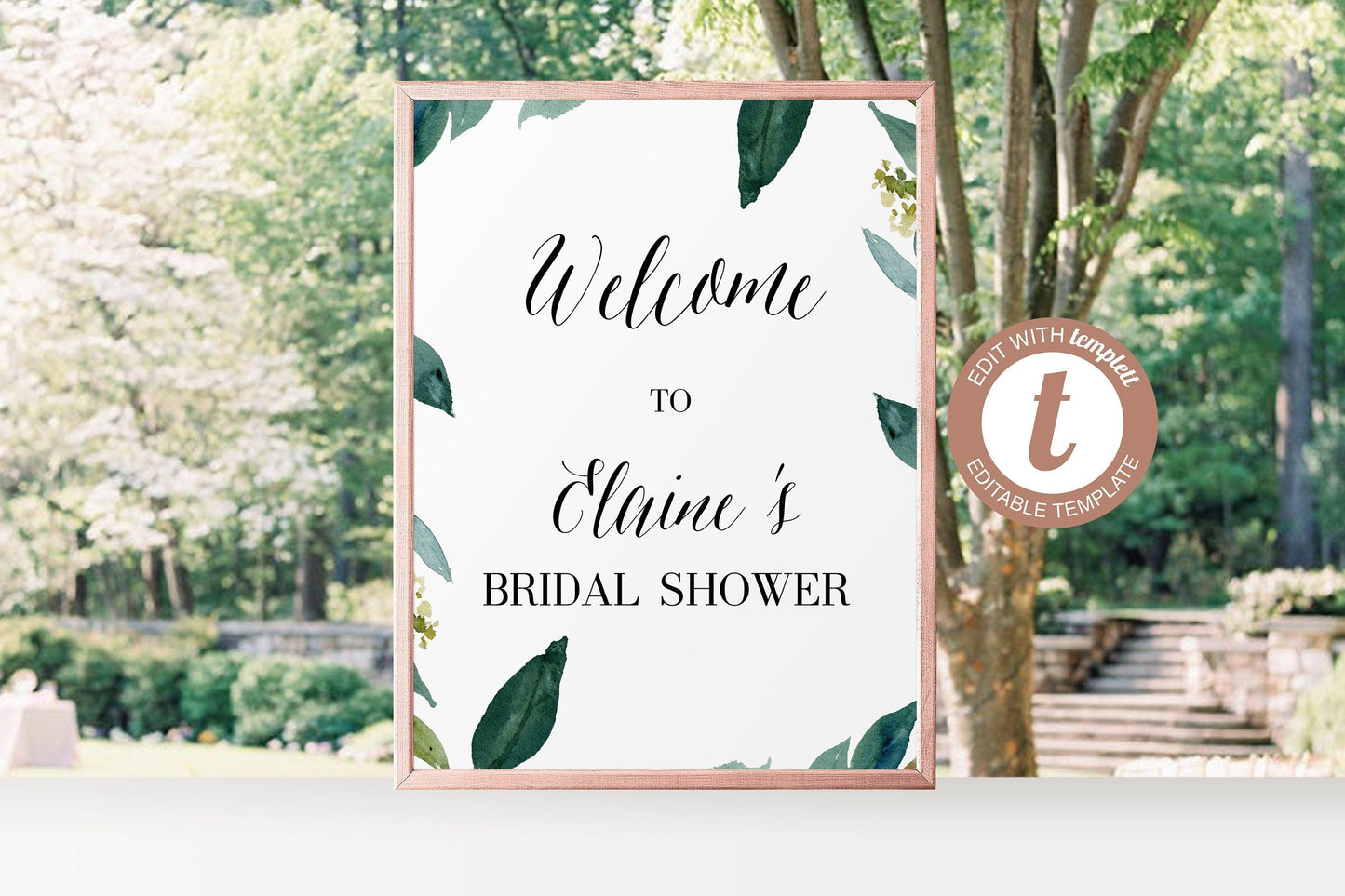 Bridal Shower Welcome Sign Printable Template Editable Instant Download Wedding Décor -TARA - SAVVY PAPER CO
