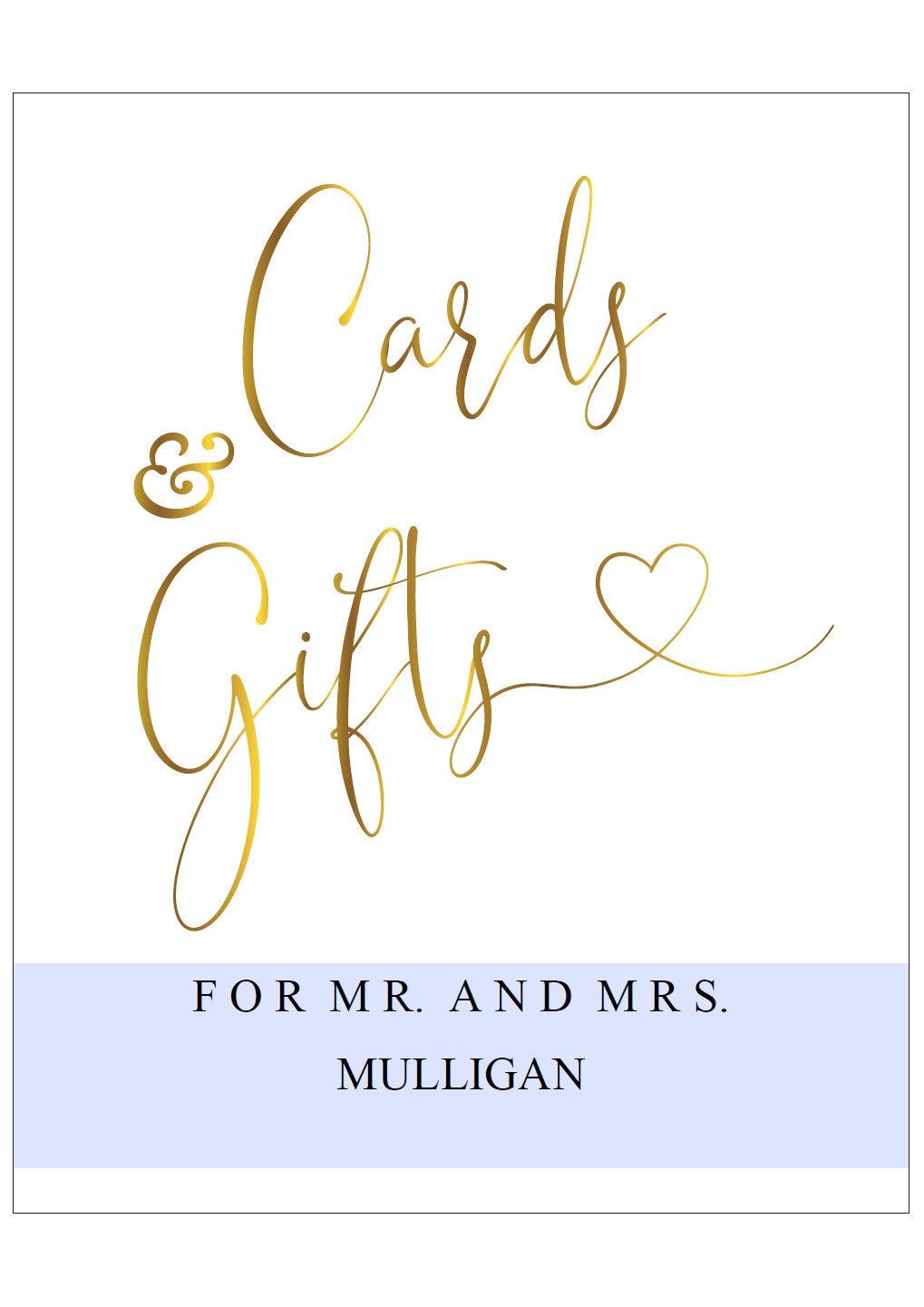 Cards and Gifts Sign Template,Wedding Sign,Reception Sign,Wedding Printable,Wedding Decor,Gift Table Sign, Gold, Instant Download -Heather - SAVVY PAPER CO