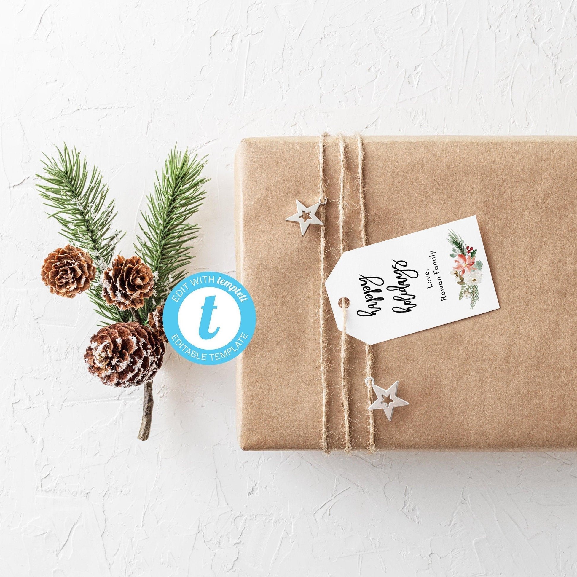 Christmas Printable Thank You Tags Template, Wedding, Baby Shower, Instant Download 100% Editable CC1 - SAVVY PAPER CO