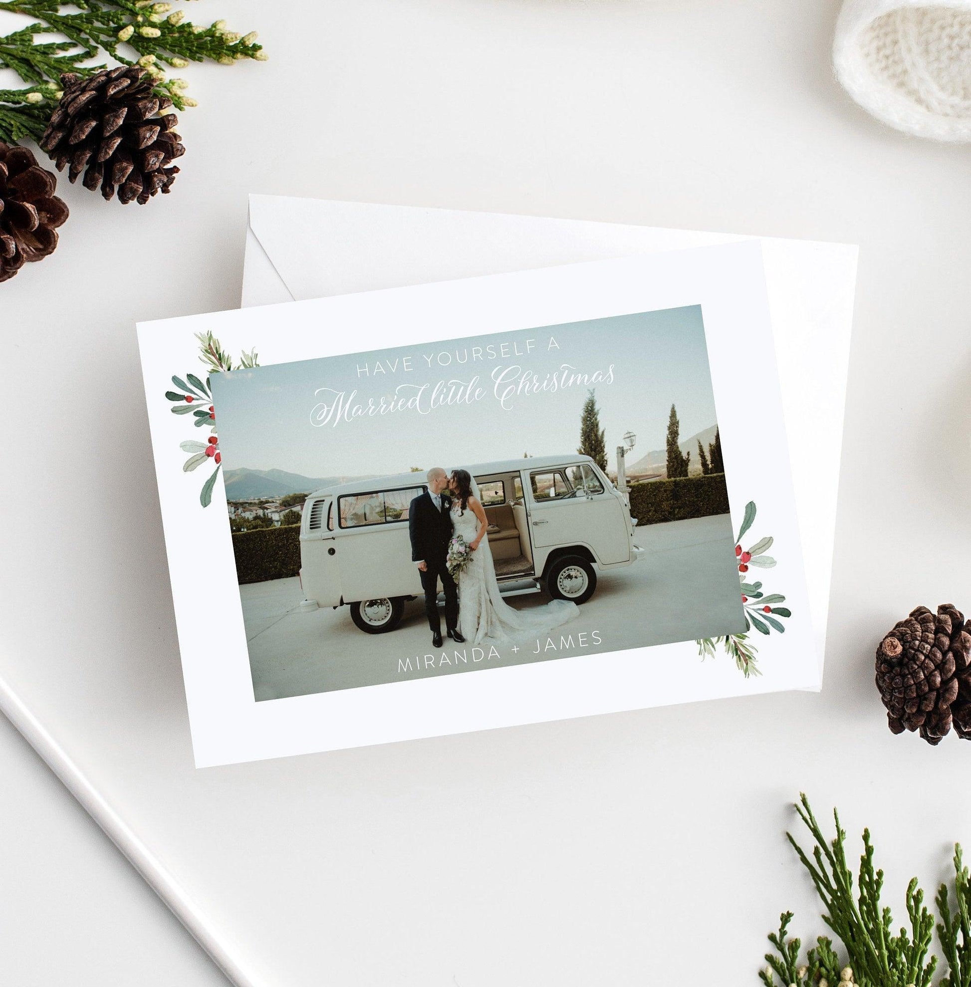 Christmas card templates for photographers - SELENA - SAVVY PAPER CO