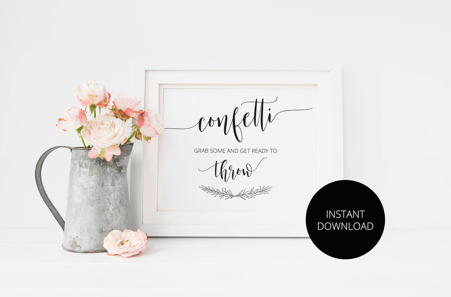 Confetti Sign, Rustic Wedding, Wedding sign, Printable Sign, Instant Download, Wedding Signage, Reception Sign, Wedding Send Off, Signs - SAVVY PAPER CO