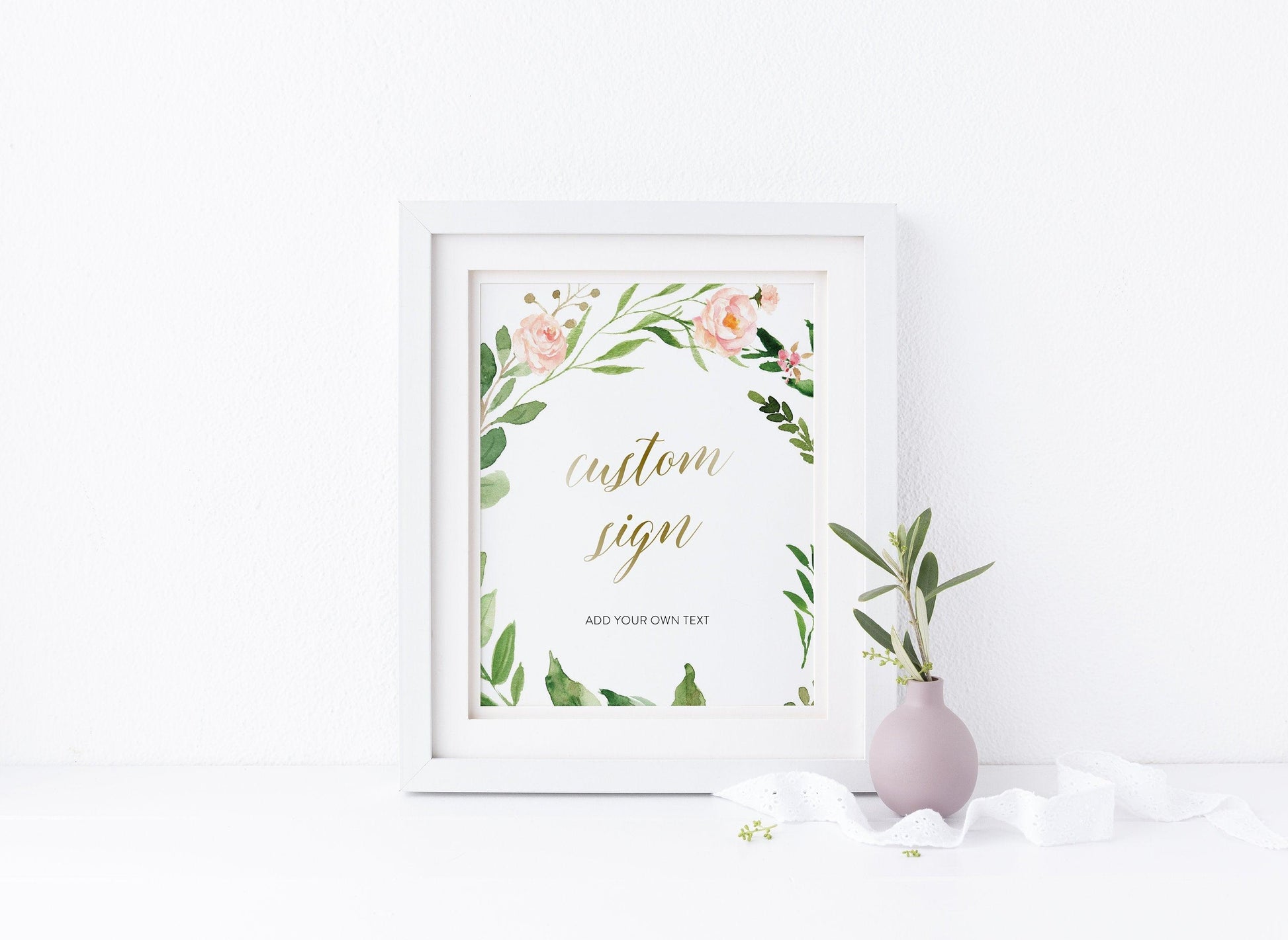 Custom Sign Template, Printable Baby Shower Welcome Sign, Bridal Shower Decoration - Elisa - SAVVY PAPER CO