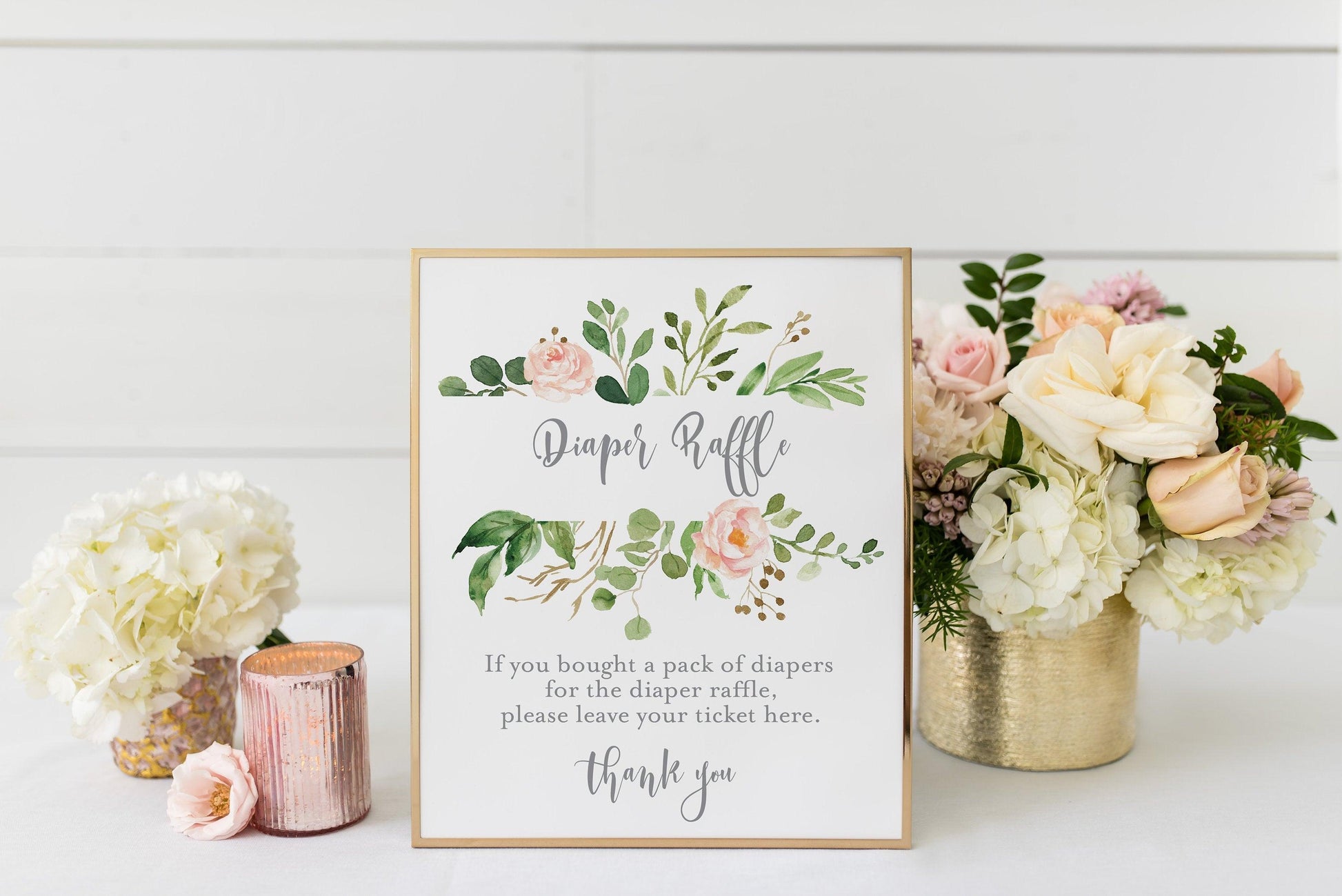 Diaper Raffle Ticket Printable Sign,Diaper Raffle Insert, Diaper Raffle Game, Gender Neutral Baby Shower Raffle Cards #WB2 - SAVVY PAPER CO