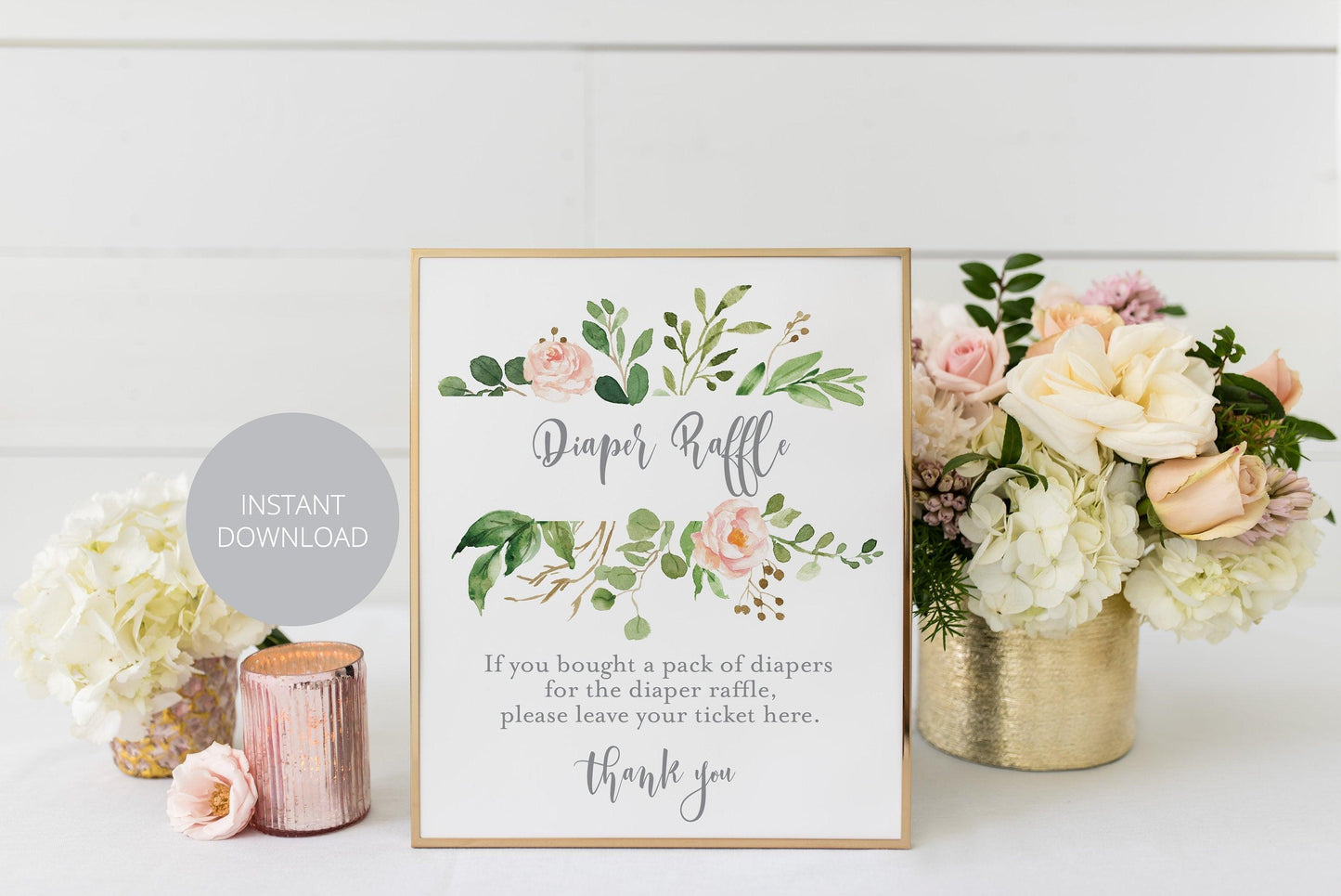 Diaper Raffle Ticket Printable Sign,Diaper Raffle Insert, Diaper Raffle Game, Gender Neutral Baby Shower Raffle Cards #WB2 - SAVVY PAPER CO