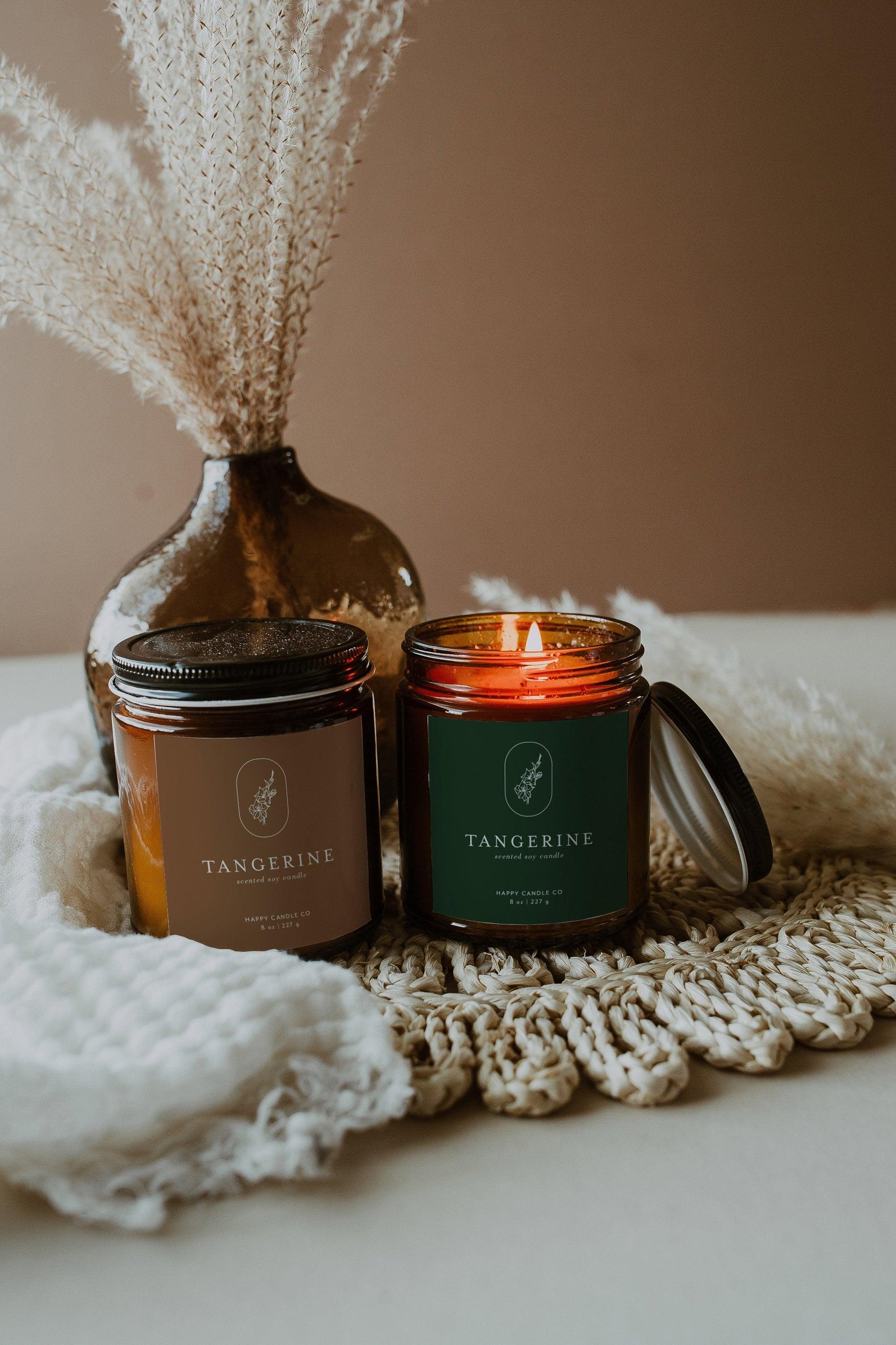 Editable Candle Labels, Candle Label Template, Printable Stickers for Candle Making, Instant Download - SAVVY PAPER CO