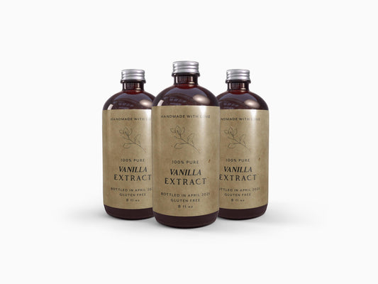Editable Homemade Vanilla Extract Label Template, Personalize Custom Digital File, Instant Download, DIY, Printable Gift Sticker - SAVVY PAPER CO