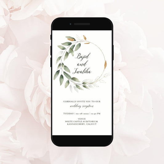 Electronic Wedding Invitation edit in canva, Wedding Mobile Invite, Digital Engagement Party Video Invitations, Instant Download - SAVVY PAPER CO