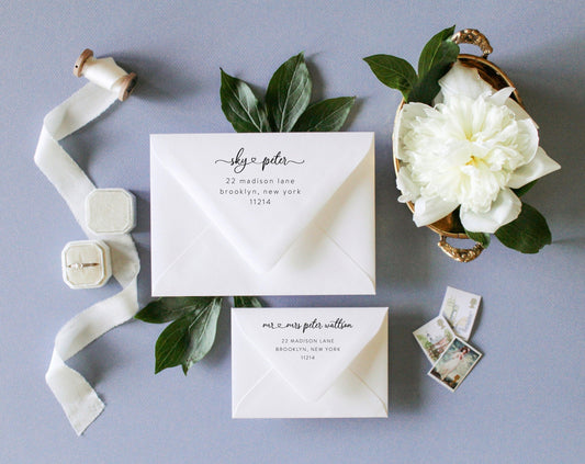 Envelope Addressing Template, DIY Envelope Template for Wedding, Printable Envelope for Save the Date, Instant Download, RSVP Envelope - SKY - SAVVY PAPER CO