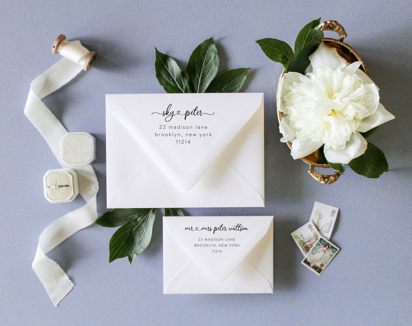 Envelope Addressing Template, DIY Envelope Template for Wedding, Printable Envelope for Save the Date, Instant Download, RSVP Envelope - SKY - SAVVY PAPER CO