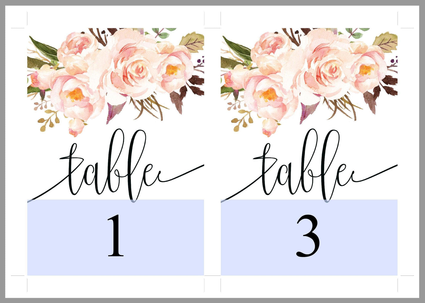 FREEBIE Floral Wedding Table Number, Wedding Table Printable, Numbers Printable, Instant Download, DIY Table Numbers, Table Number Cards -KATHERINE - SAVVY PAPER CO