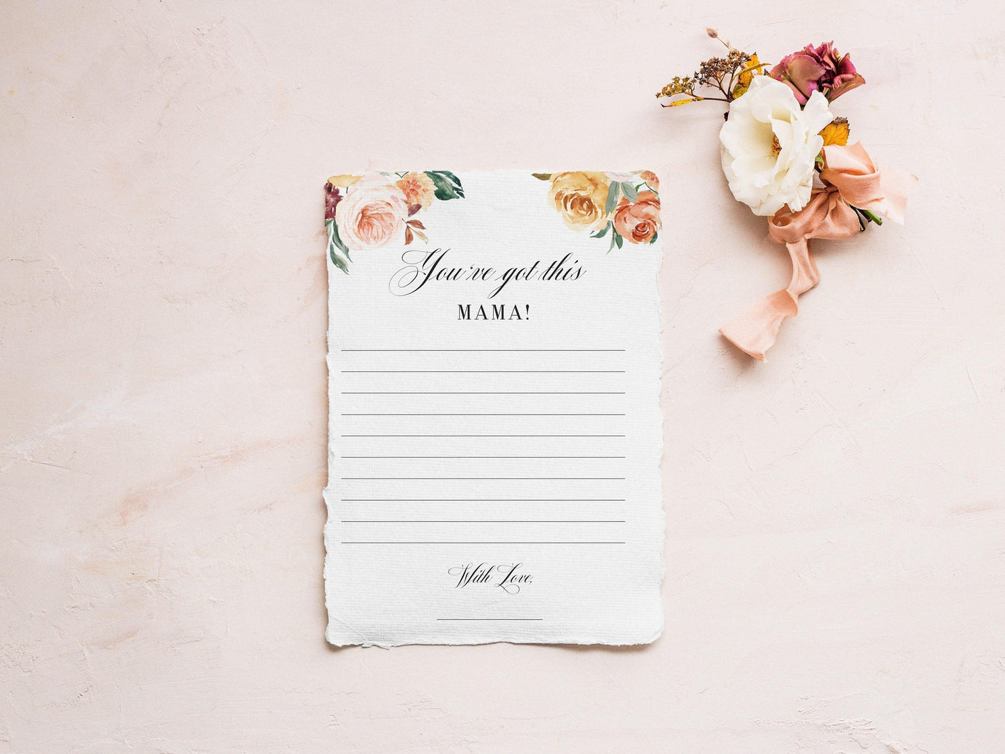 Fall Baby Shower Advice for Mom to be, You've got this Mama Baby Shower Printable #KR1 - SAVVY PAPER CO