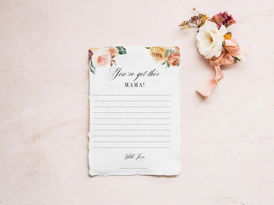 Fall Baby Shower Advice for Mom to be, You've got this Mama Baby Shower Printable #KR1 - SAVVY PAPER CO