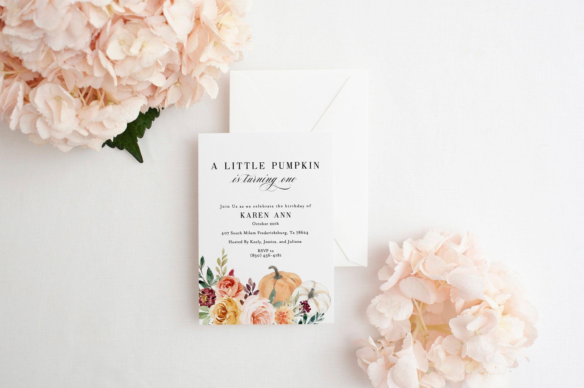 Fall First Birthday Invitation, Pumpkin Birthday Invitation, A little pumpkin 1st 2nd Second Birthday Instant Download #KR1 - SAVVY PAPER CO