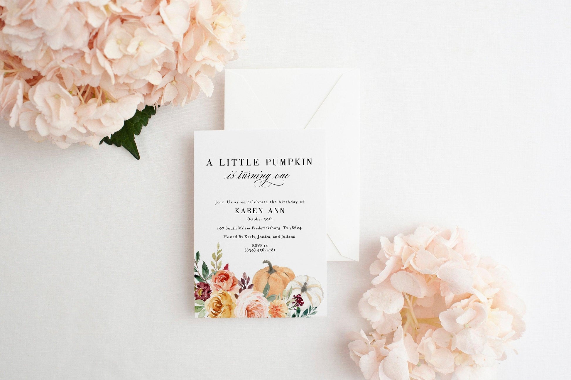 Fall First Birthday Invitation, Pumpkin Birthday Invitation, A little pumpkin 1st 2nd Second Birthday Instant Download #KR1 - SAVVY PAPER CO