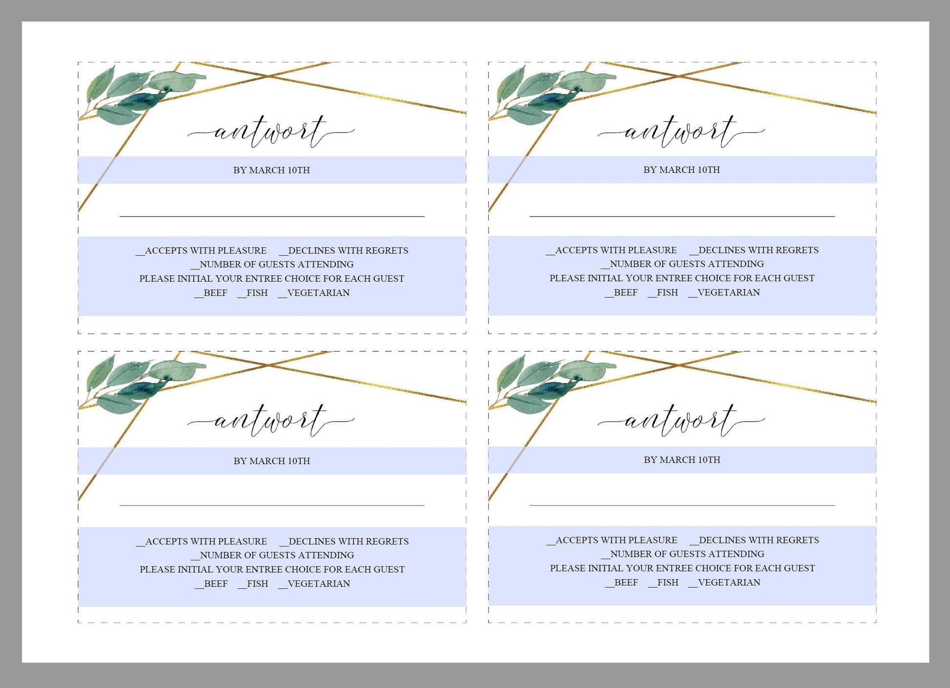 German Wedding Invitation, Geometrische Hochzeitseinladung, Greenery Wedding, Gold Hochzeit, Einladung, Deutsch einladenn- TARA - SAVVY PAPER CO