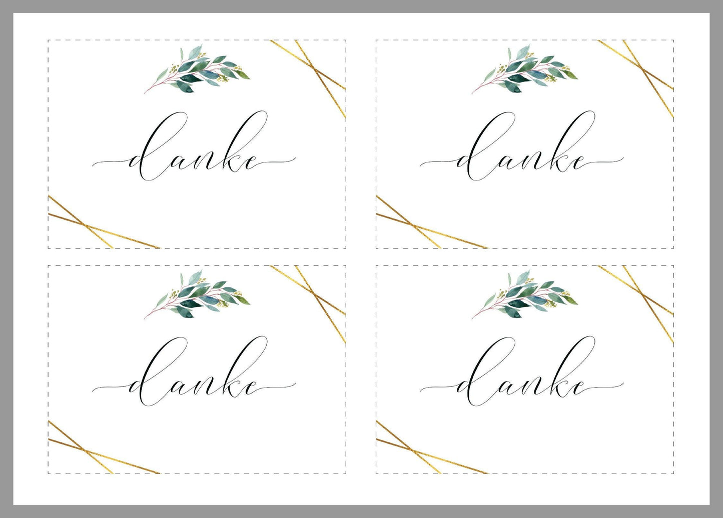 German Wedding Invitation, Geometrische Hochzeitseinladung, Greenery Wedding, Gold Hochzeit, Einladung, Deutsch einladenn- TARA - SAVVY PAPER CO