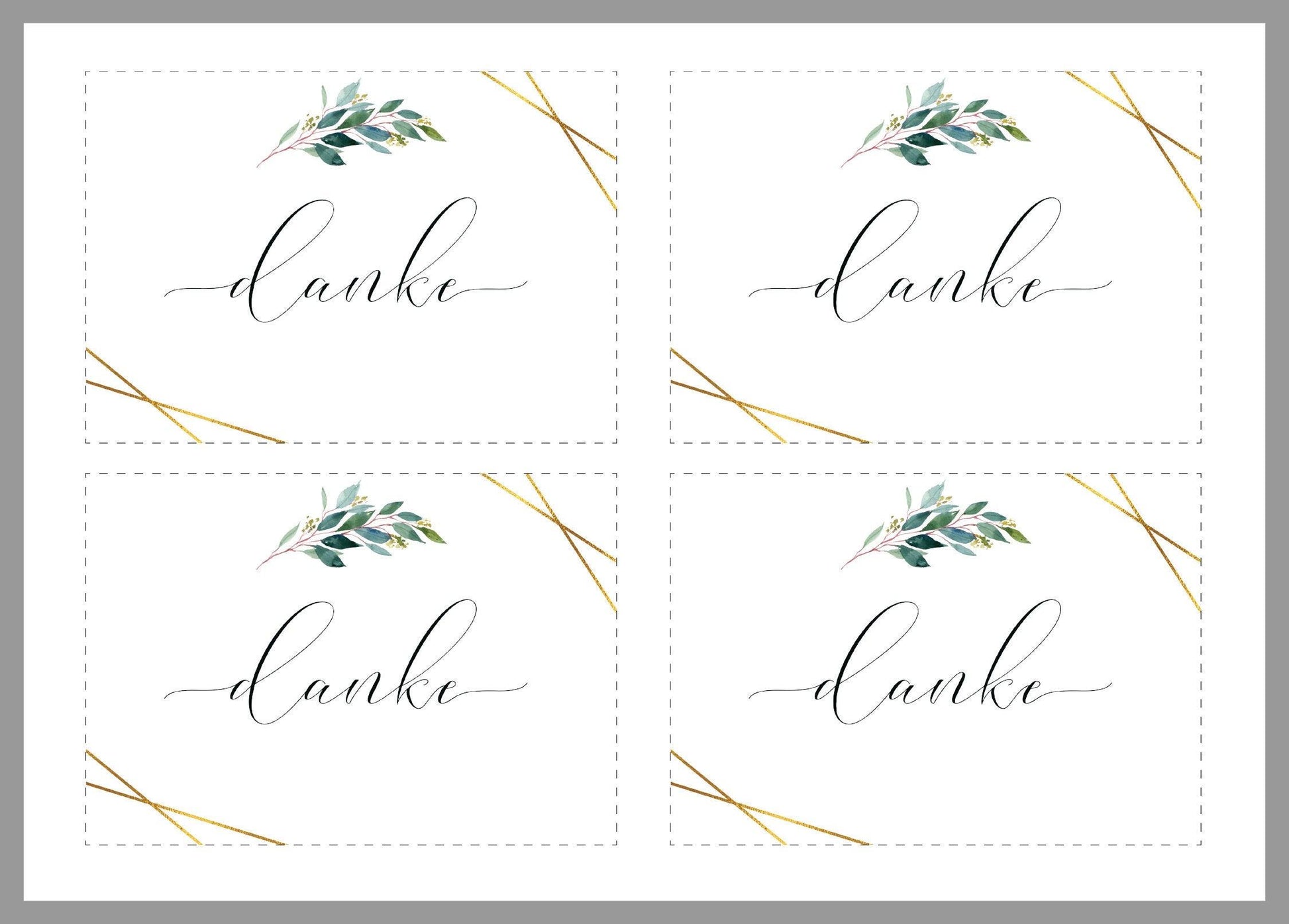 German Wedding Invitation, Geometrische Hochzeitseinladung, Greenery Wedding, Gold Hochzeit, Einladung, Deutsch einladenn- TARA - SAVVY PAPER CO