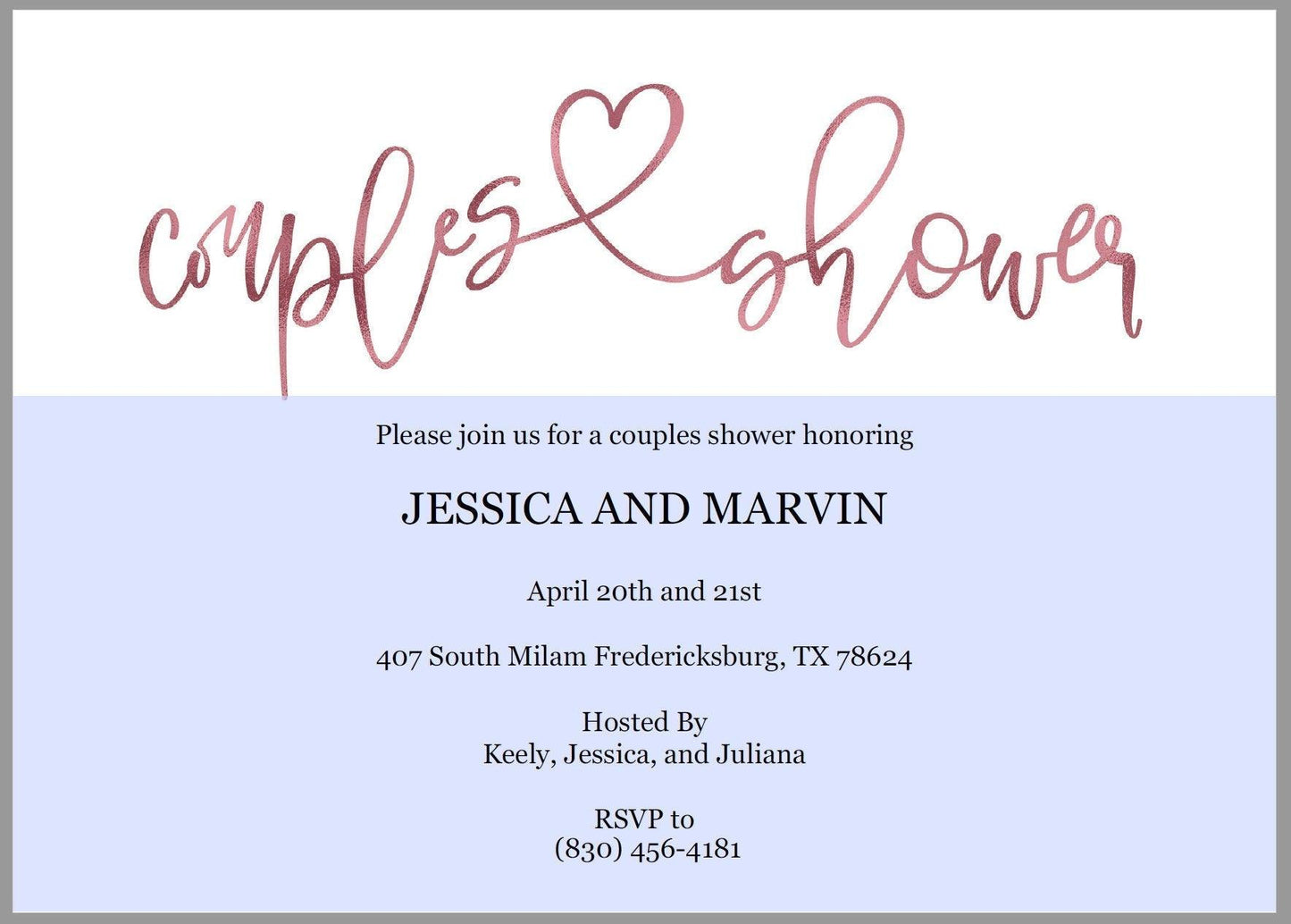 Gold Couples Shower Invitation Instant Download Printable Editable Template DIY Bridal Shower Invite -JESSICA - SAVVY PAPER CO