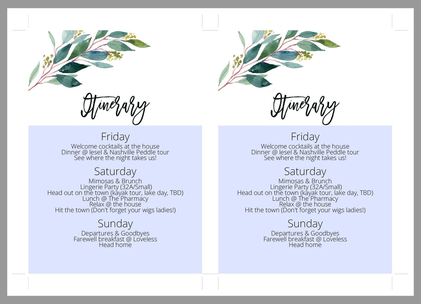 Greenery Bachelorette Party Invite, DIY Editable Instant Download Bachelorette Invites, Invitation Template - ANNA - SAVVY PAPER CO